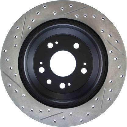 StopTech Sport Drilled/Slotted Brake Rotor; Rear Left