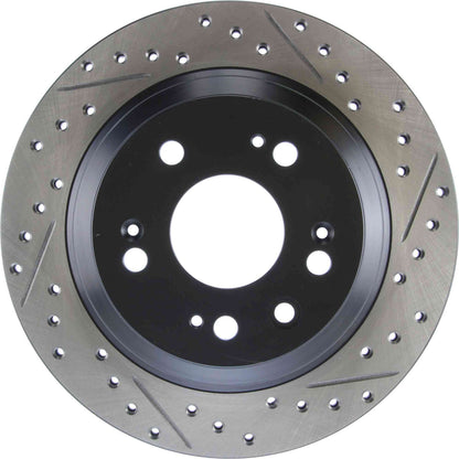 StopTech Sport Drilled/Slotted Brake Rotor; Rear Left