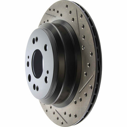 StopTech Sport Drilled/Slotted Brake Rotor; Rear Left