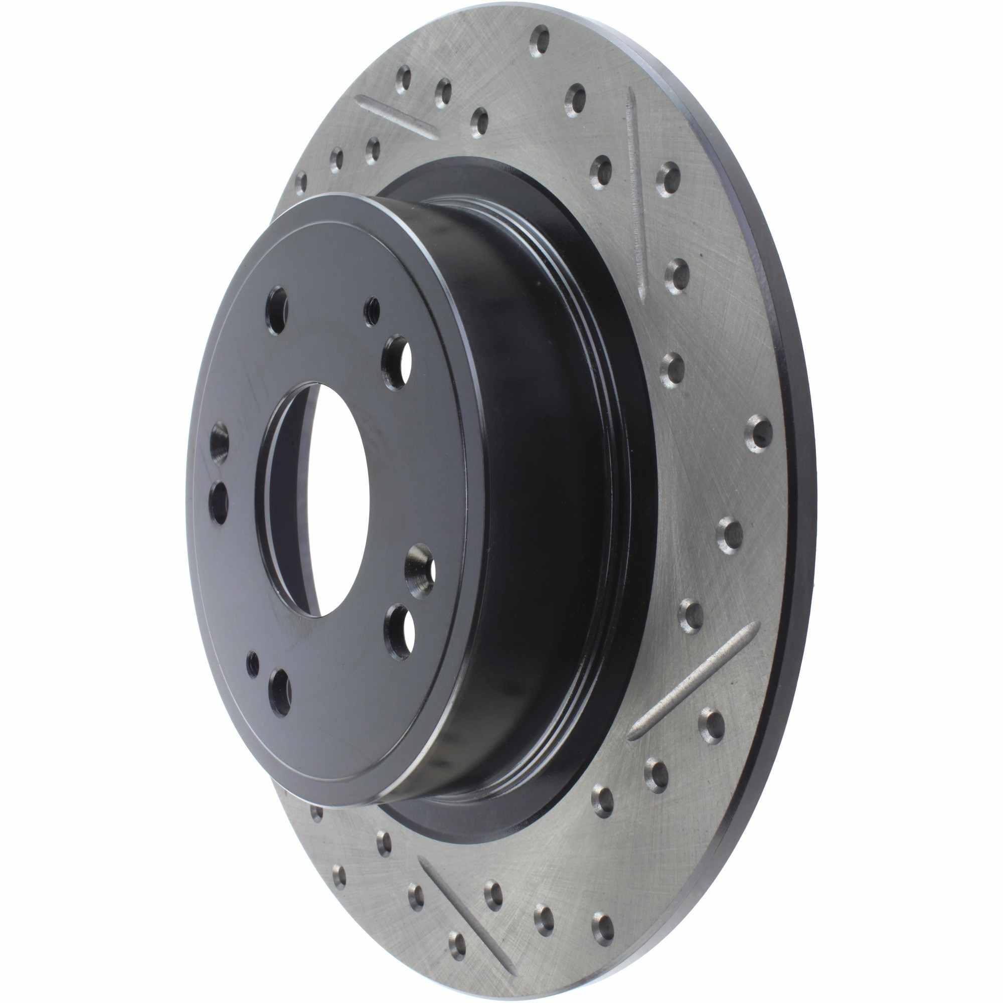 StopTech 05-17 Honda Accord Sport Slotted & Drilled Rear Left Cryo Rotor 127.40068CL