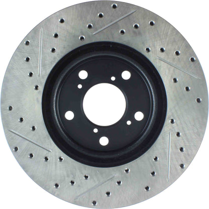 StopTech Sport Drilled/Slotted Brake Rotor; Front Left