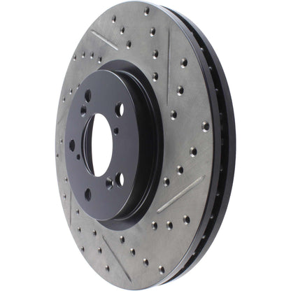 StopTech Sport Drilled/Slotted Brake Rotor; Front Left
