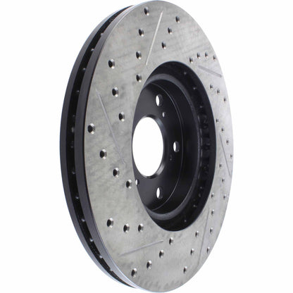 StopTech Sport Drilled/Slotted Brake Rotor; Front Left