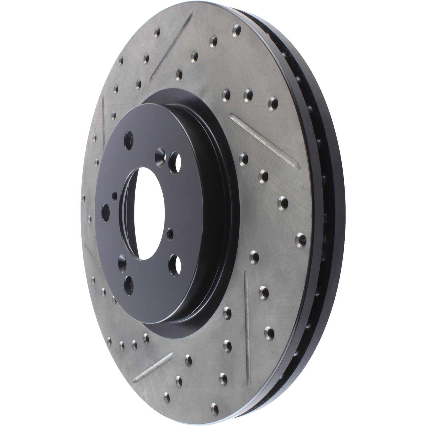 StopTech Sport Drilled/Slotted Brake Rotor; Front Right
