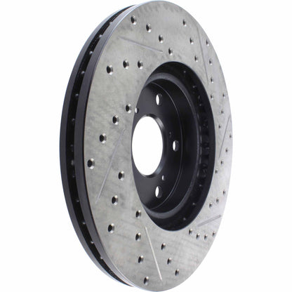 StopTech Sport Drilled/Slotted Brake Rotor; Front Right