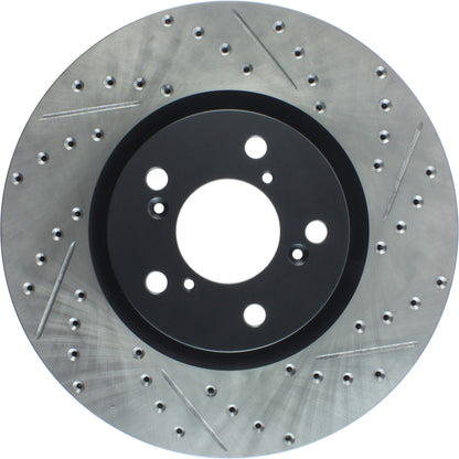 StopTech Sport Drilled/Slotted Brake Rotor; Front Left