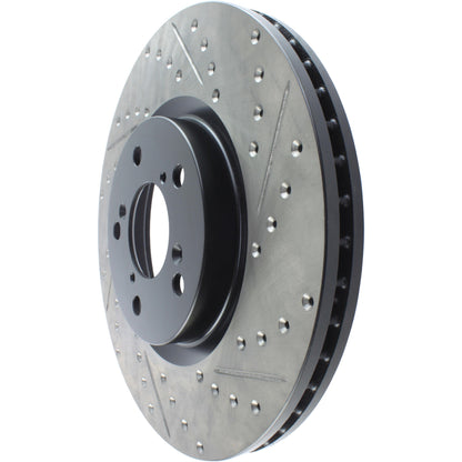StopTech Sport Drilled/Slotted Brake Rotor; Front Left