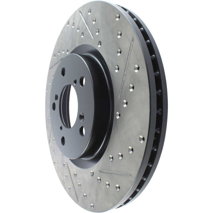 StopTech Sport Drilled/Slotted Brake Rotor; Front Left