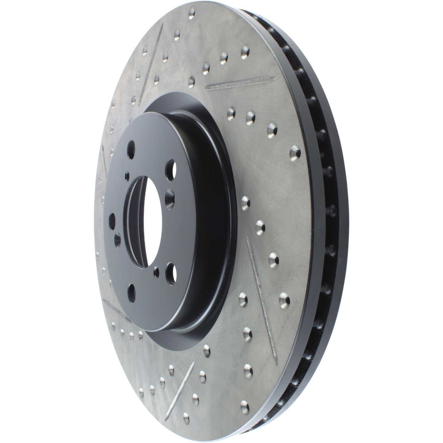 StopTech Sport Drilled/Slotted Brake Rotor; Front Right