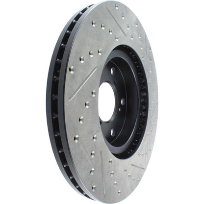 StopTech Sport Drilled/Slotted Brake Rotor; Front Right