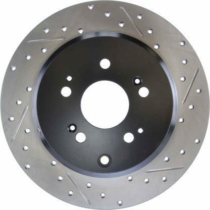StopTech Sport Drilled/Slotted Brake Rotor; Rear Left