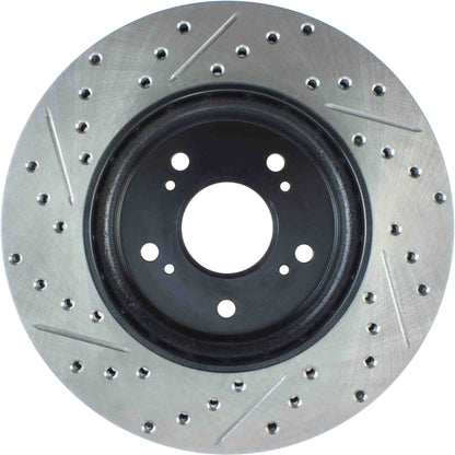 StopTech Sport Drilled/Slotted Brake Rotor; Front Left