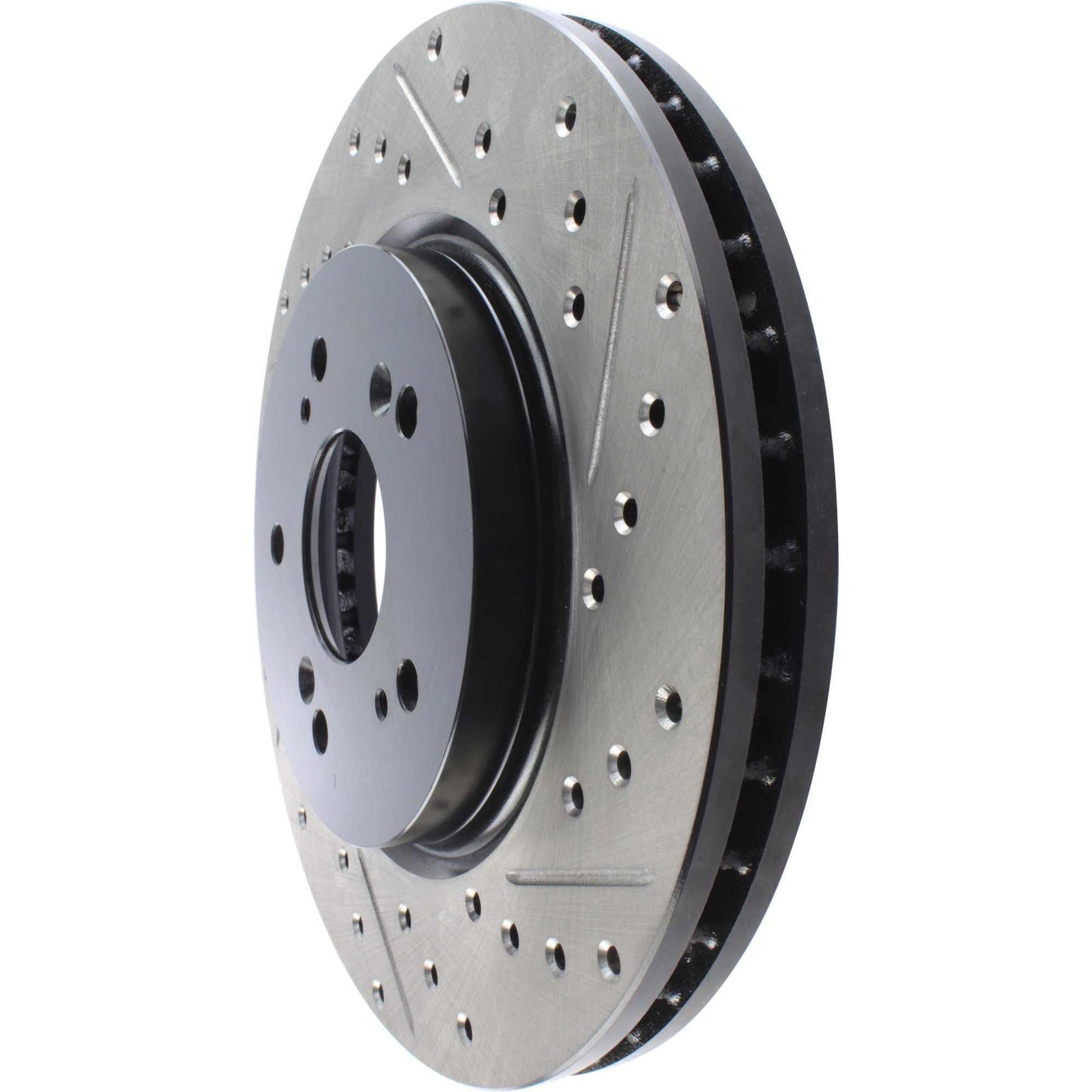 StopTech Sport Drilled/Slotted Brake Rotor; Front Left