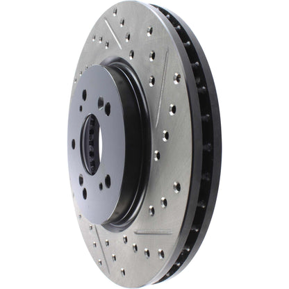 StopTech Sport Drilled/Slotted Brake Rotor; Front Left