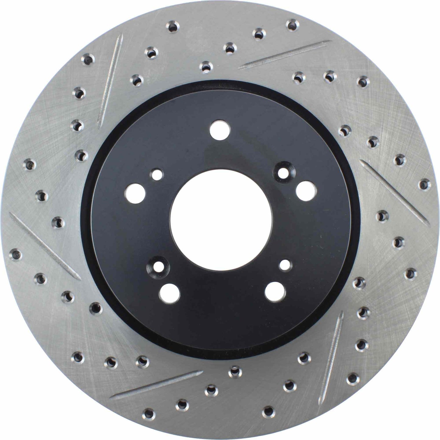 StopTech Sport Drilled/Slotted Brake Rotor; Front Right