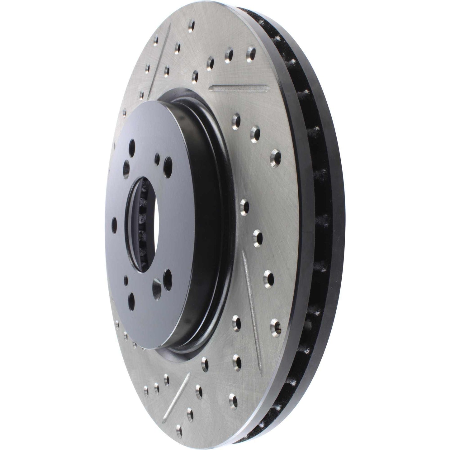 StopTech Sport Drilled/Slotted Brake Rotor; Front Right