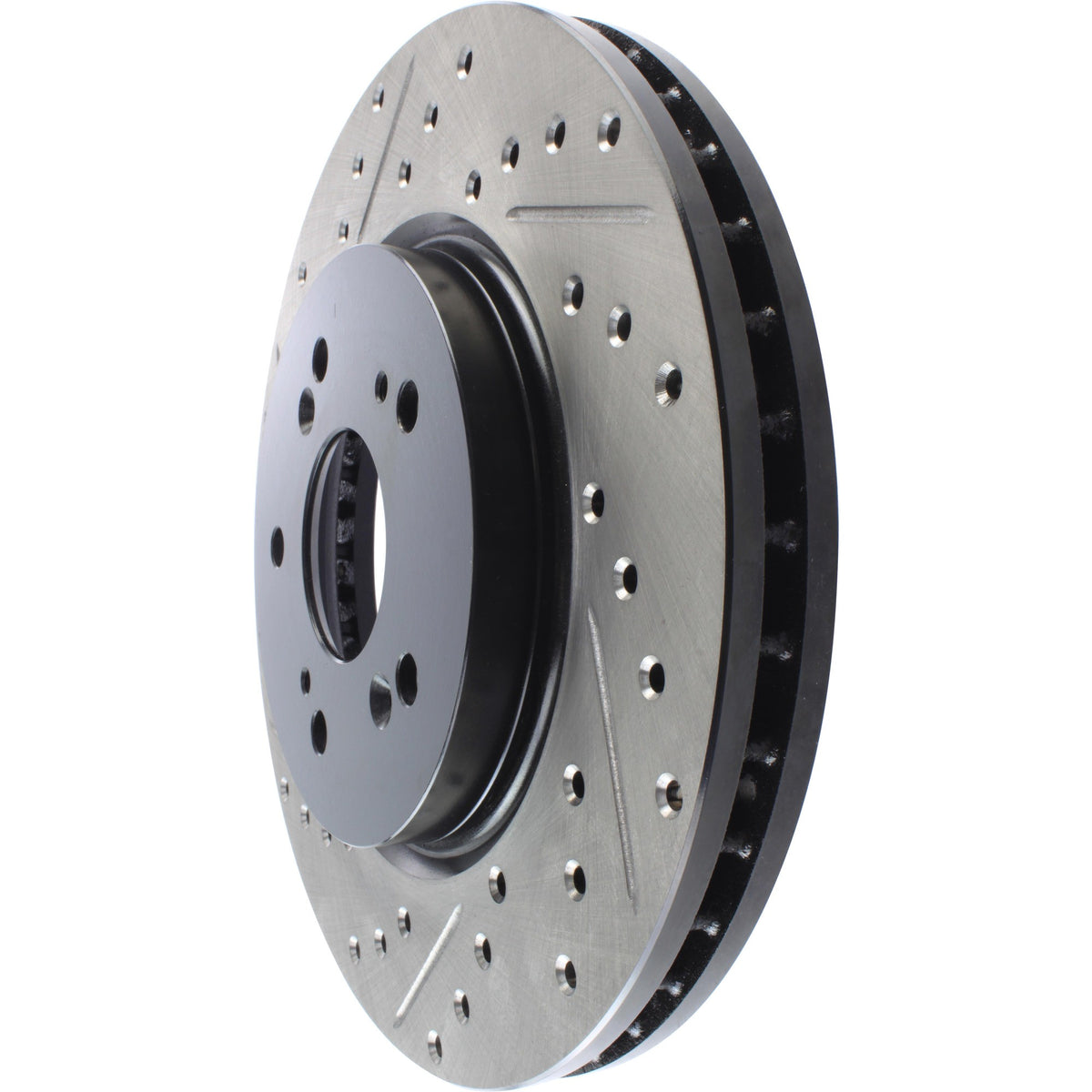 StopTech Sport Drilled/Slotted Brake Rotor; Front Right
