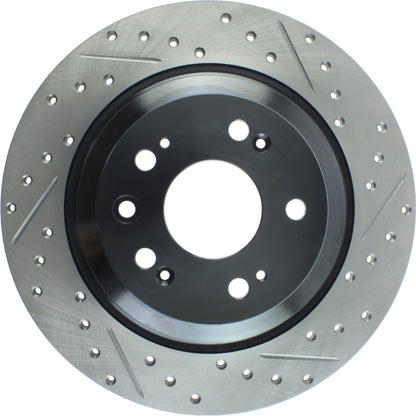 StopTech Sport Drilled/Slotted Brake Rotor; Rear Left