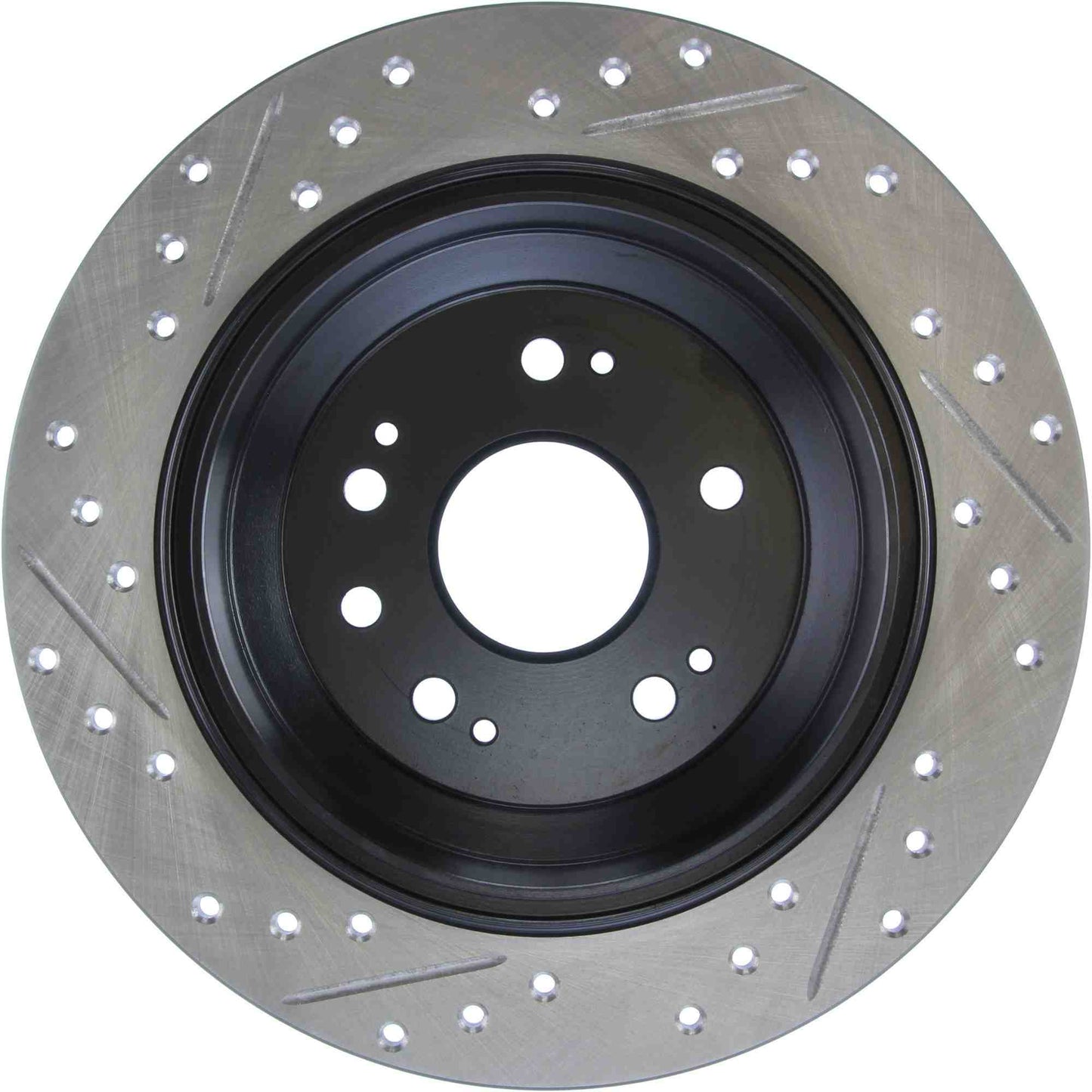 StopTech Sport Drilled/Slotted Brake Rotor; Rear Left
