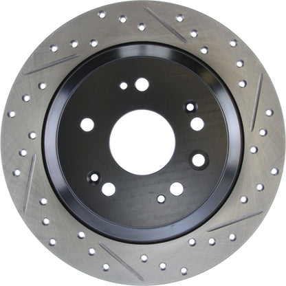 StopTech Sport Drilled/Slotted Brake Rotor; Rear Left