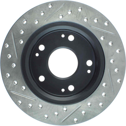 StopTech Sport Drilled/Slotted Brake Rotor; Rear Left