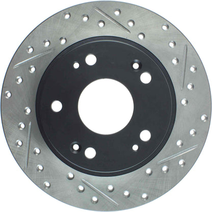 StopTech Sport Drilled/Slotted Brake Rotor; Rear Left