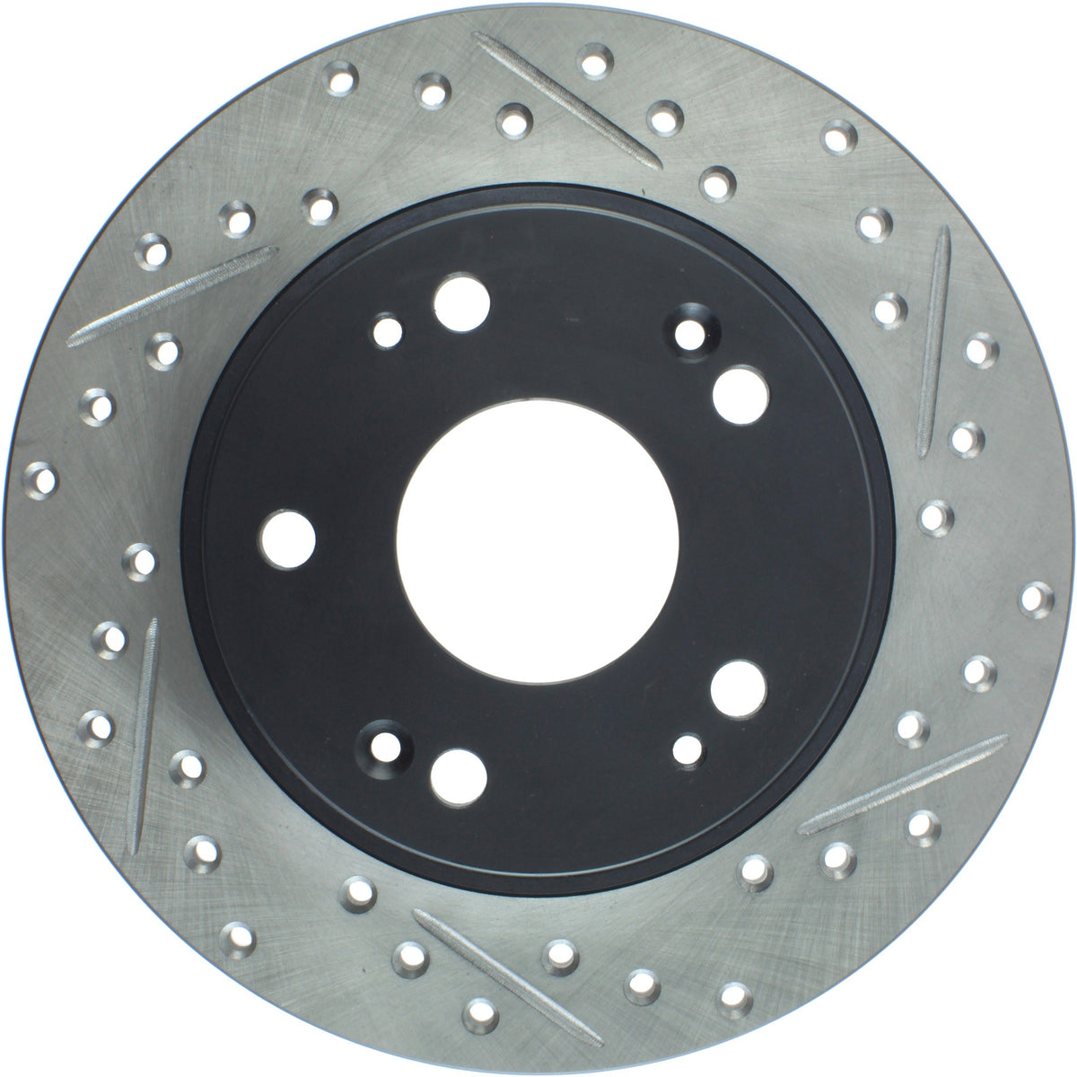 StopTech Sport Drilled/Slotted Brake Rotor; Rear Left