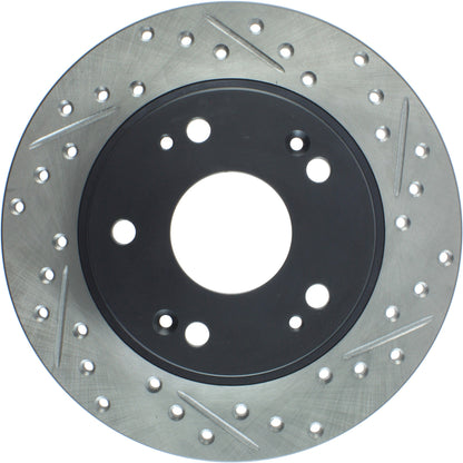 StopTech Sport Drilled/Slotted Brake Rotor; Rear Left