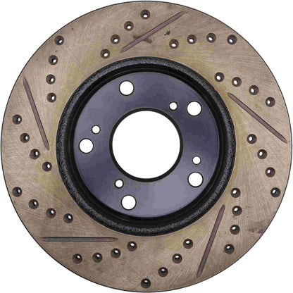 StopTech Sport Drilled/Slotted Brake Rotor; Front Left
