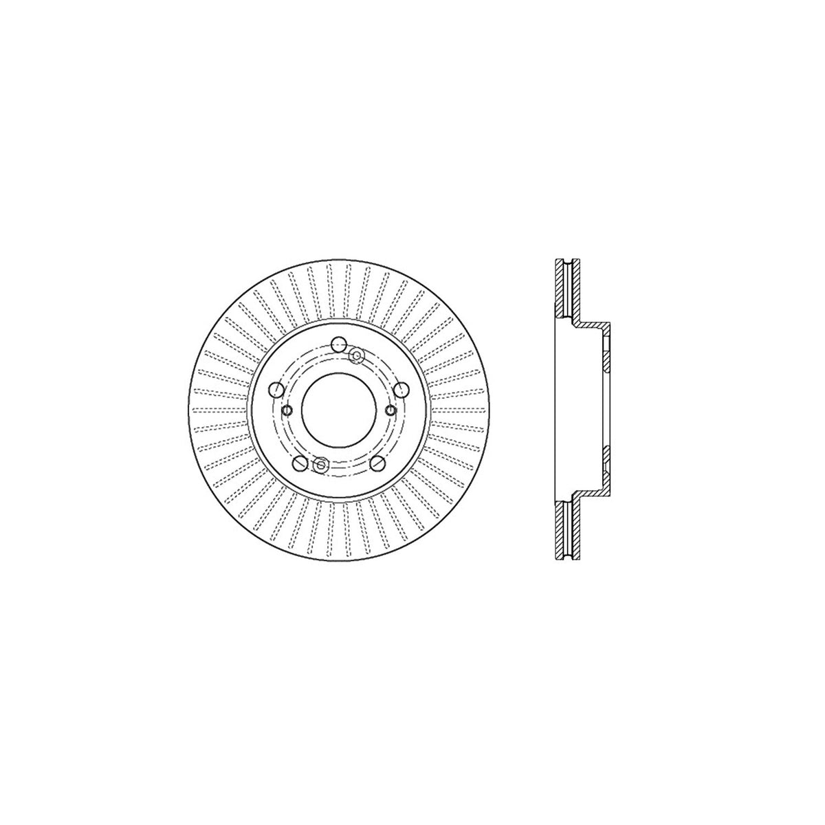 StopTech Sport Drilled/Slotted Brake Rotor; Front Left