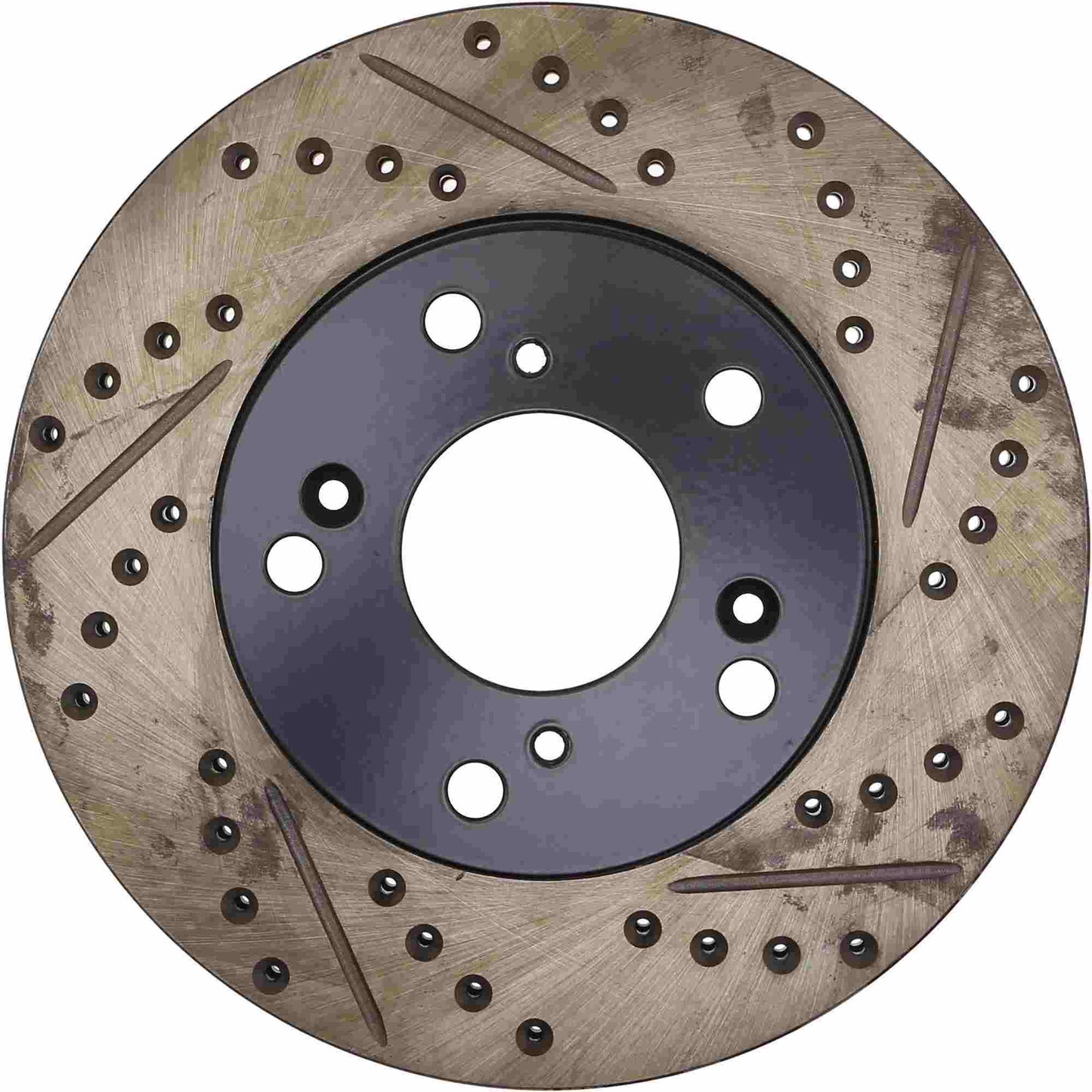 StopTech Sport Drilled/Slotted Brake Rotor; Front Left