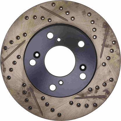 StopTech Sport Drilled/Slotted Brake Rotor; Front Left