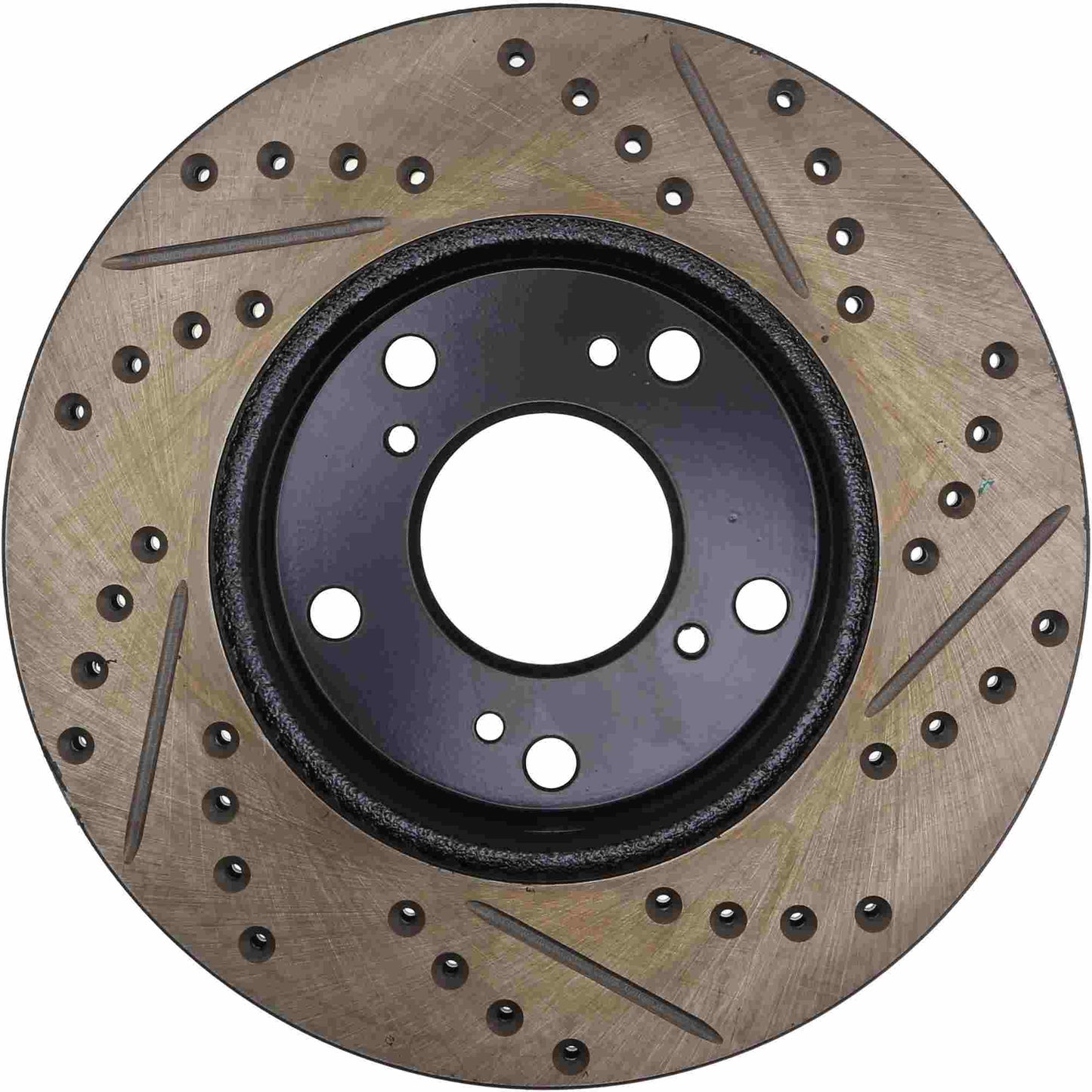 StopTech Sport Drilled/Slotted Brake Rotor; Front Right