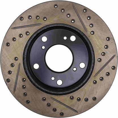 StopTech Sport Drilled/Slotted Brake Rotor; Front Right
