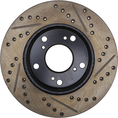 StopTech Sport Drilled/Slotted Brake Rotor; Front Right