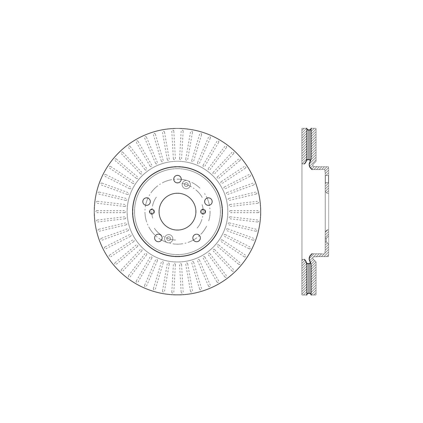 StopTech Sport Drilled/Slotted Brake Rotor; Front Left