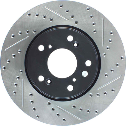 StopTech Sport Drilled/Slotted Brake Rotor; Front Left