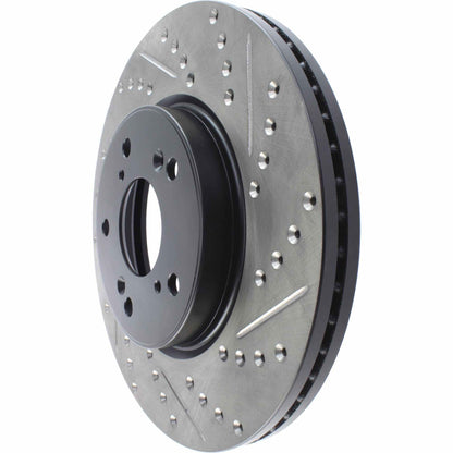 StopTech Sport Drilled/Slotted Brake Rotor; Front Left