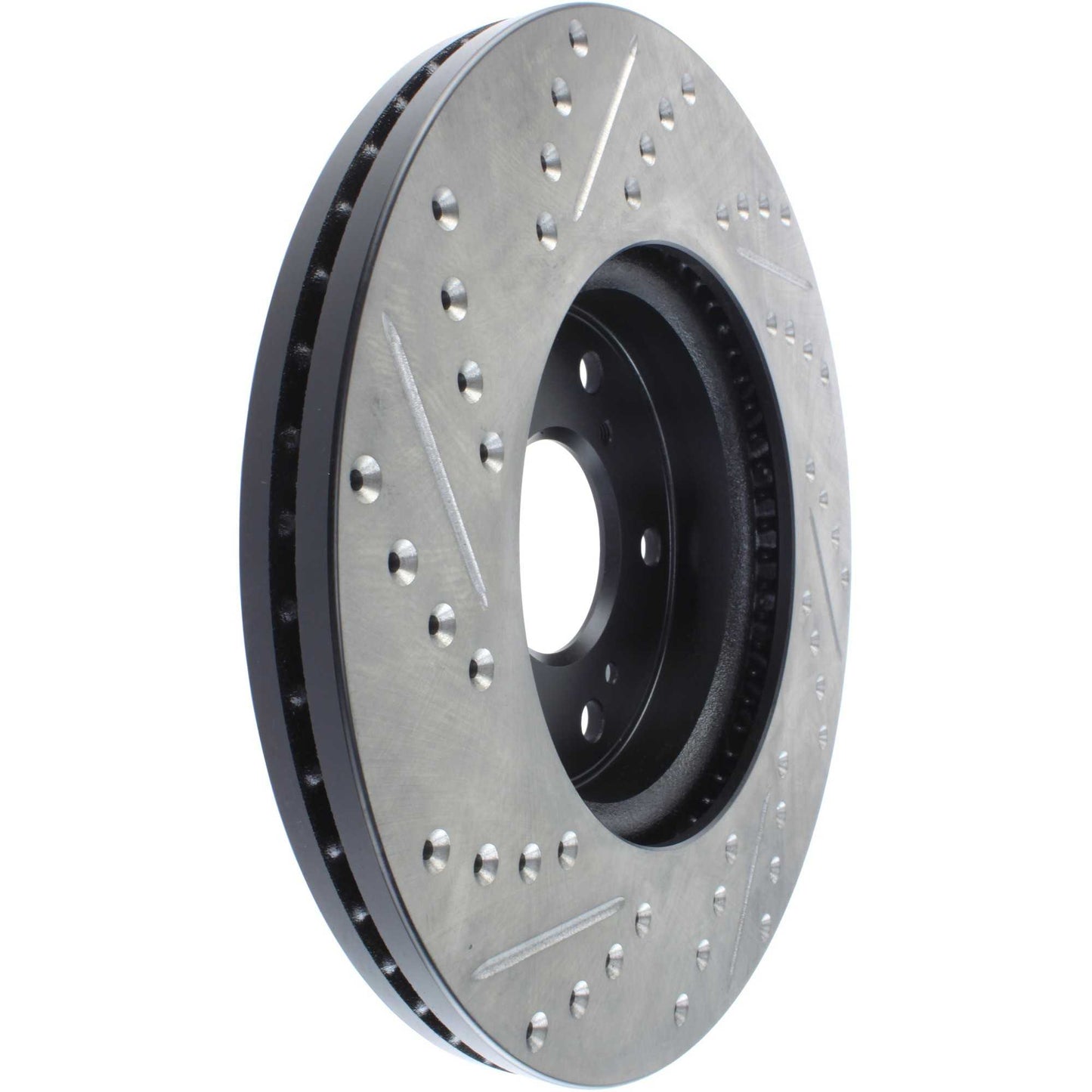 StopTech Sport Drilled/Slotted Brake Rotor; Front Left