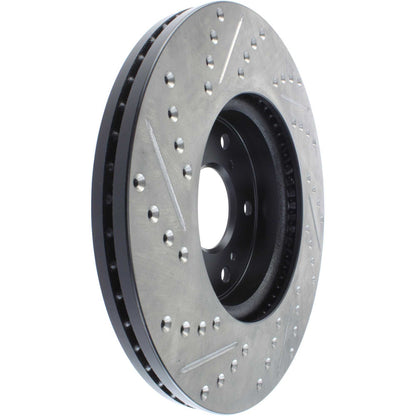 StopTech Sport Drilled/Slotted Brake Rotor; Front Left
