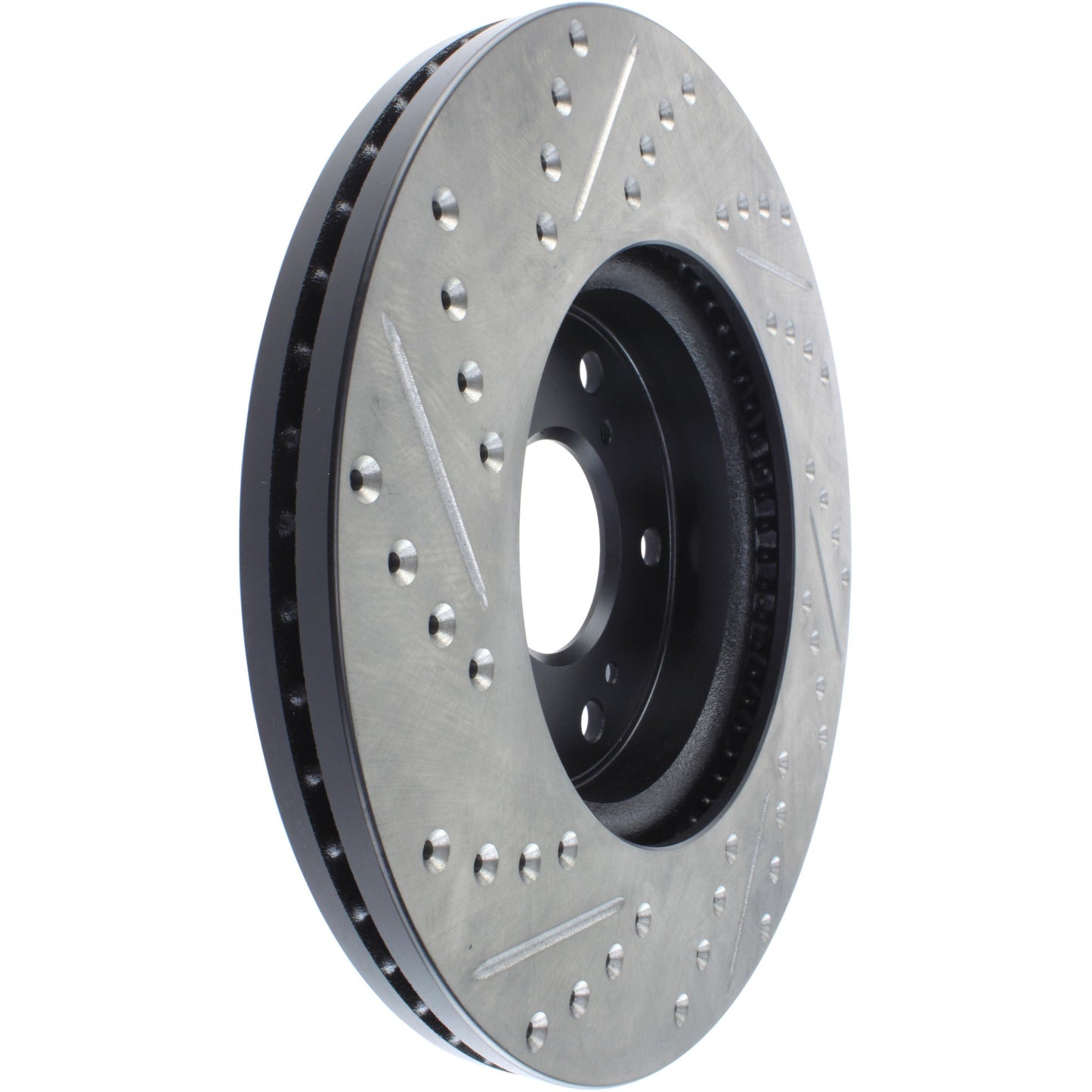 StopTech Sport Drilled/Slotted Brake Rotor; Front Left