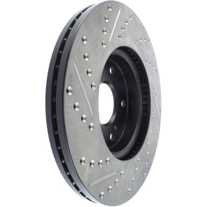 StopTech Sport Drilled/Slotted Brake Rotor; Front Left