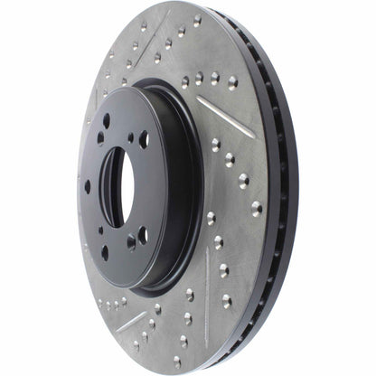 StopTech Sport Drilled/Slotted Brake Rotor; Front Right