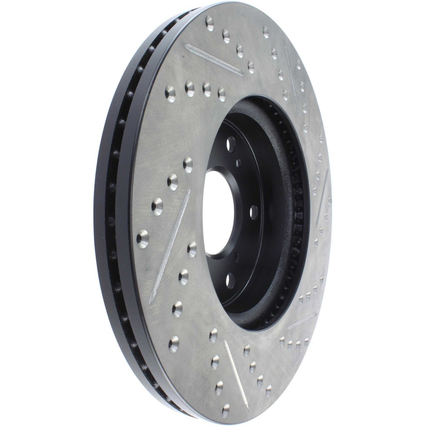 StopTech Sport Drilled/Slotted Brake Rotor; Front Right
