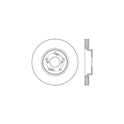 StopTech Sport Drilled/Slotted Brake Rotor; Front Left