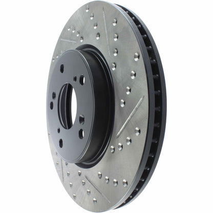 StopTech Sport Drilled/Slotted Brake Rotor; Front Left