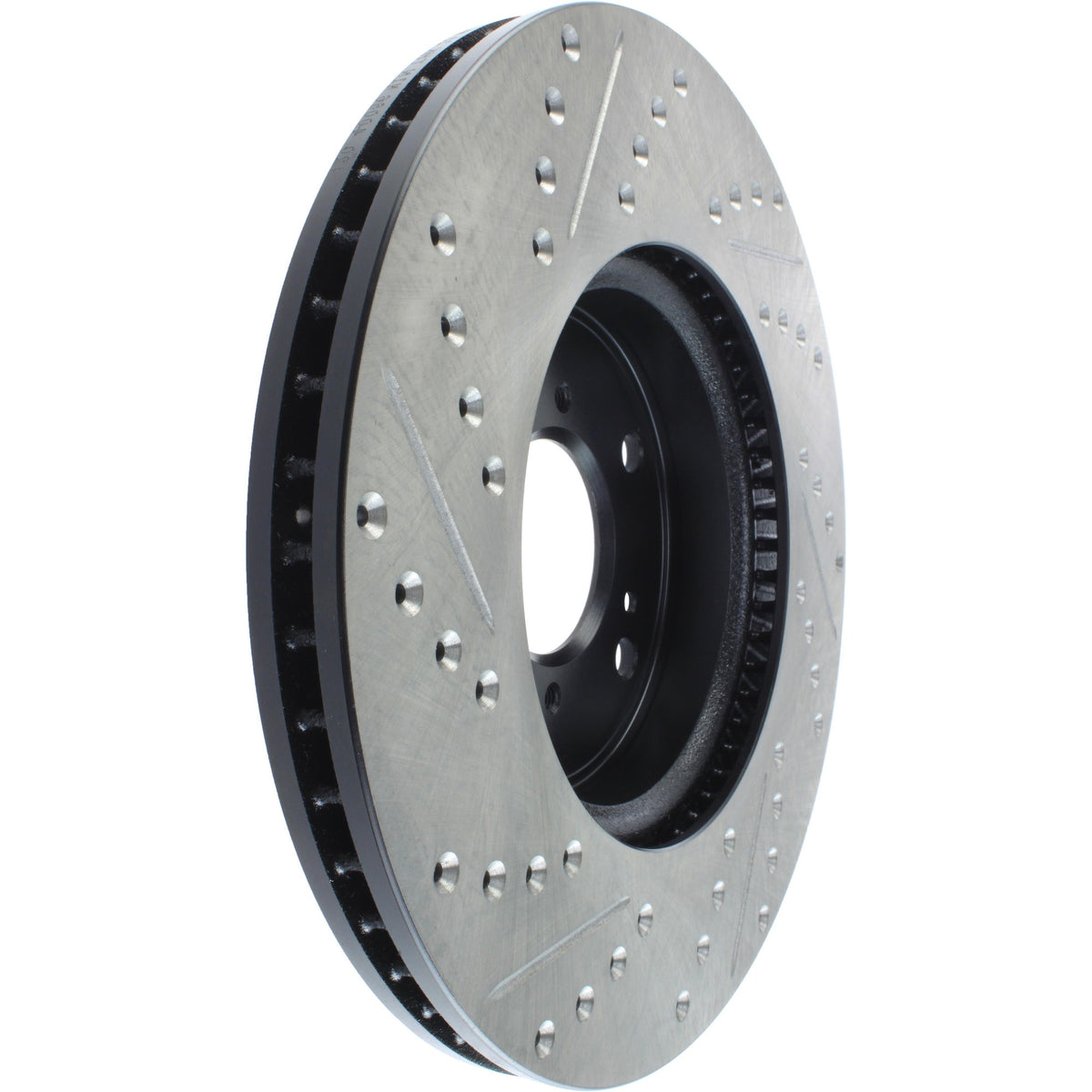 StopTech Sport Drilled/Slotted Brake Rotor; Front Left