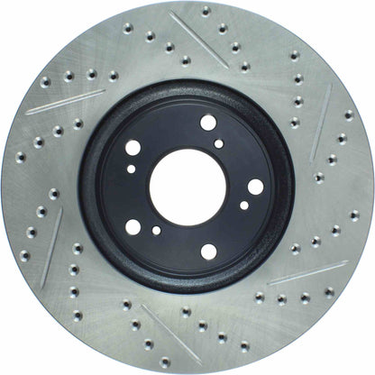 StopTech Sport Drilled/Slotted Brake Rotor; Front Right
