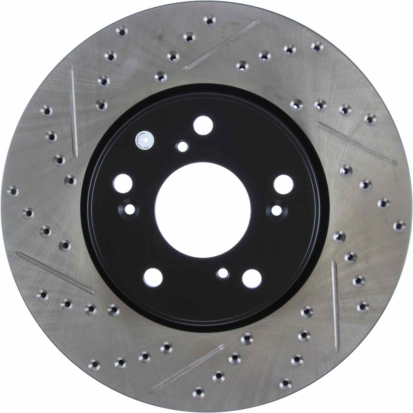 StopTech Sport Drilled/Slotted Brake Rotor; Front Right