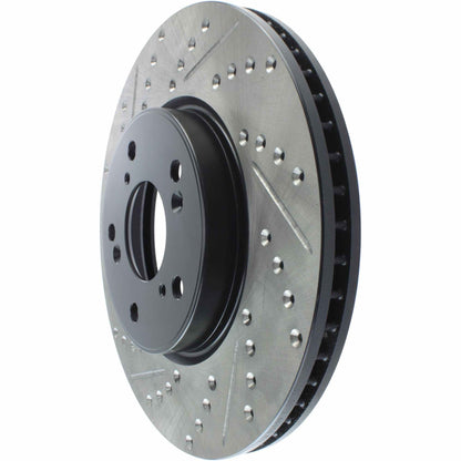 StopTech Sport Drilled/Slotted Brake Rotor; Front Right
